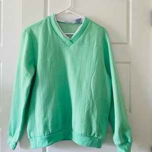 mint green medium v-neck sweatshirt